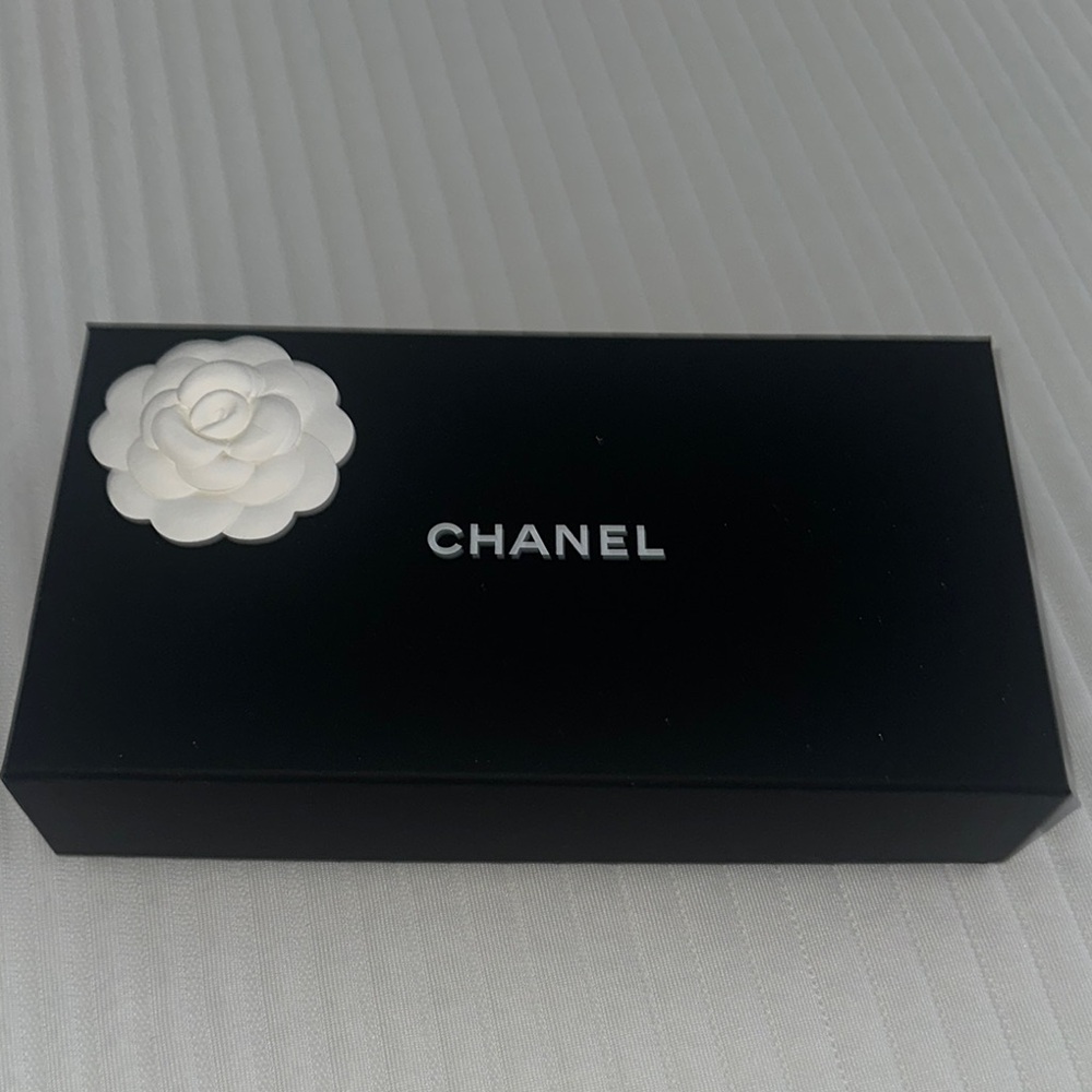 Chanel Black Box with White Flower